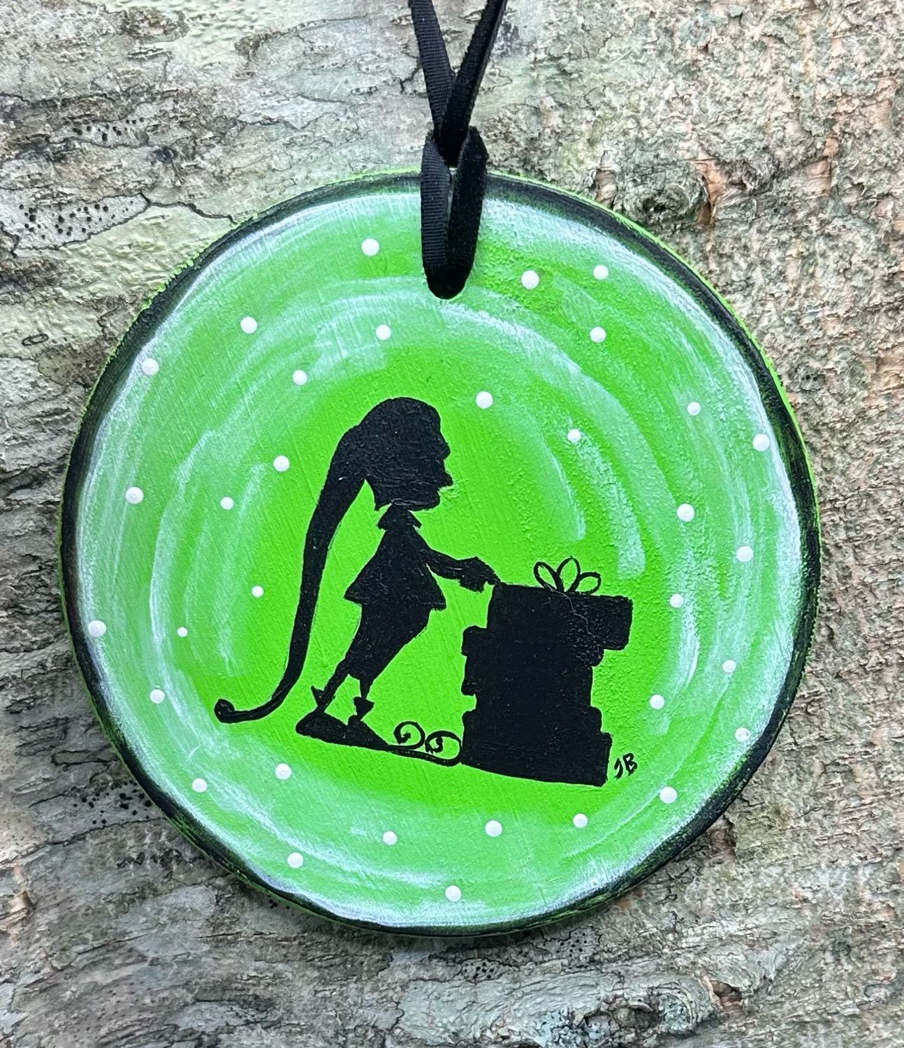 Elf Wooden Ornament