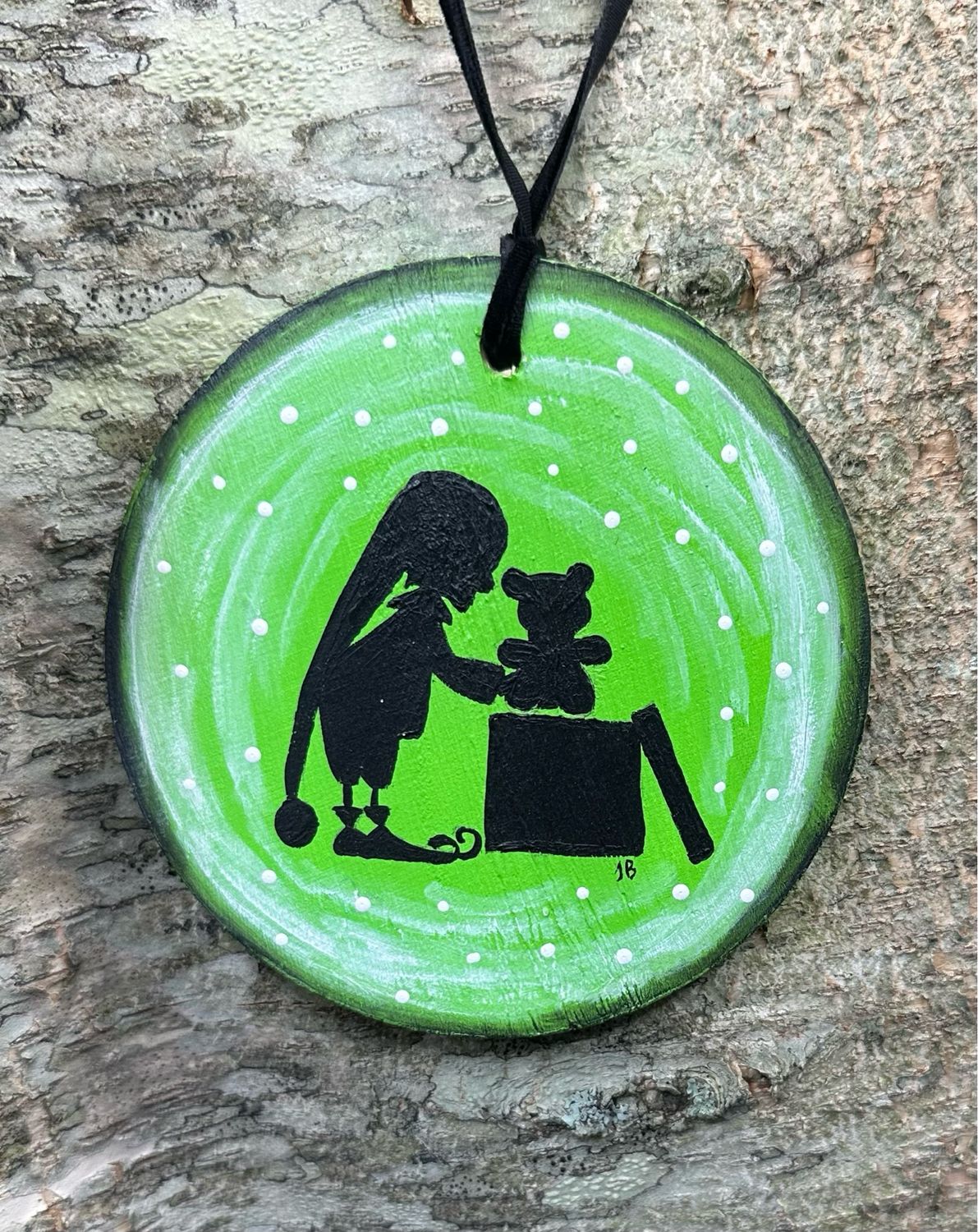Elf Wooden Ornament