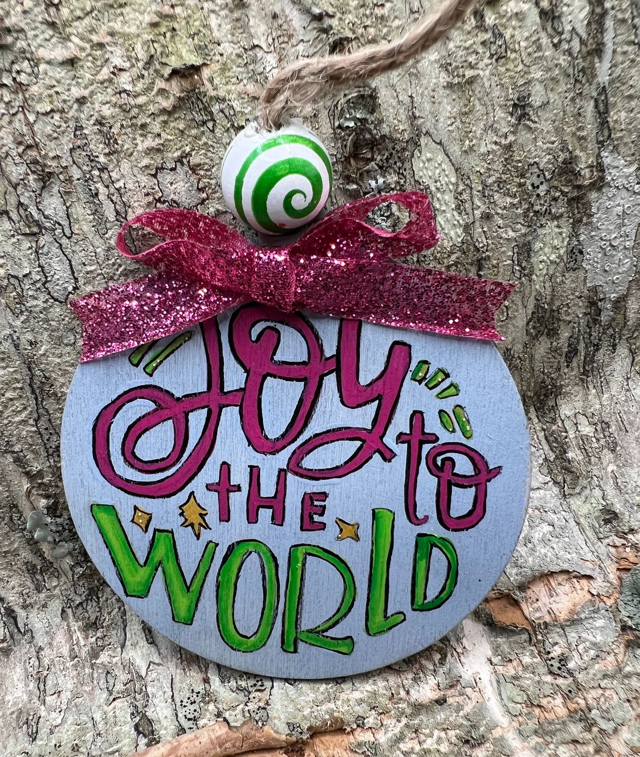 Hand painted 3&quot; disc ornament