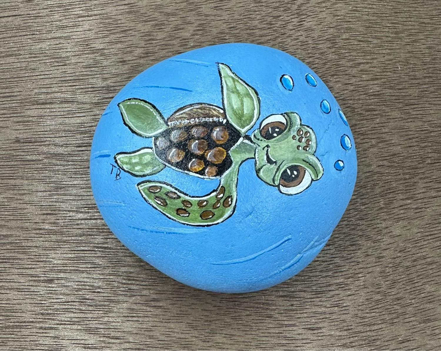 Sea Turtle Painted Rock