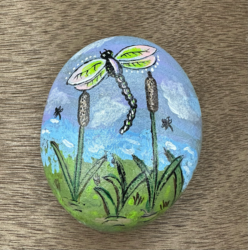 Dragonfly Painted Rock