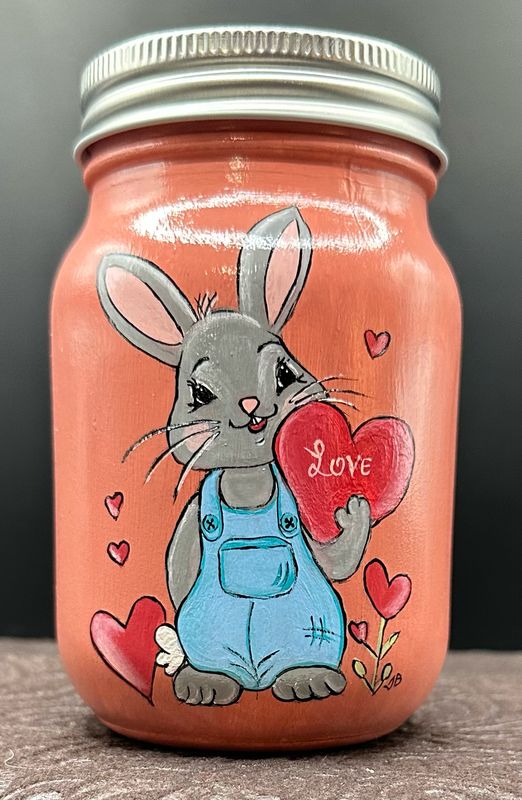 Hand painted Mason Jar