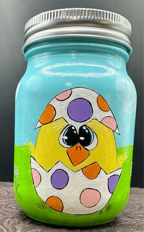 Hand painted Mason Jar