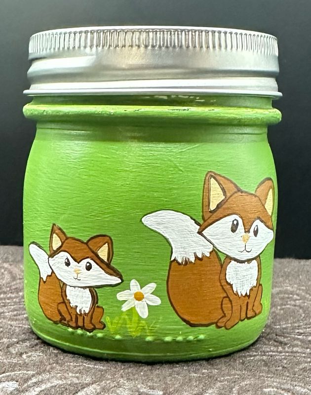 Hand painted Mason Jar