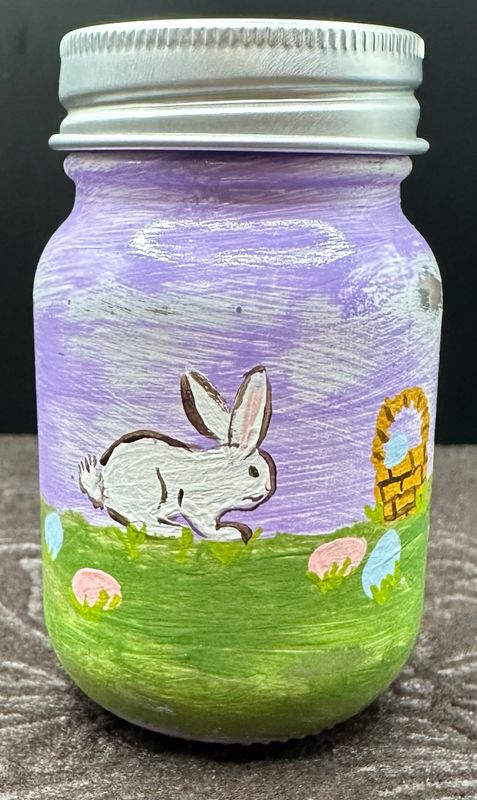Hand painted Mason Jar