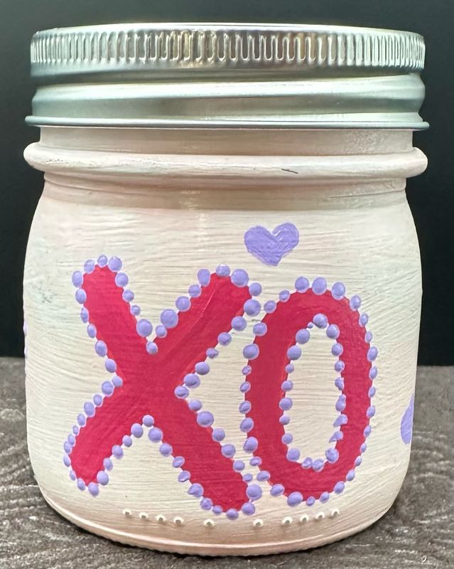 Hand painted Mason Jar