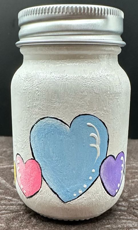 Hand painted Mason Jar