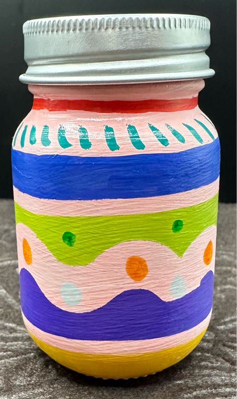 Hand painted Mason Jar