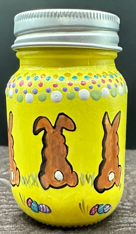 Hand painted Mason Jar