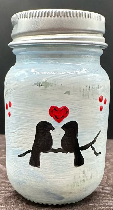 Hand painted Mason Jar