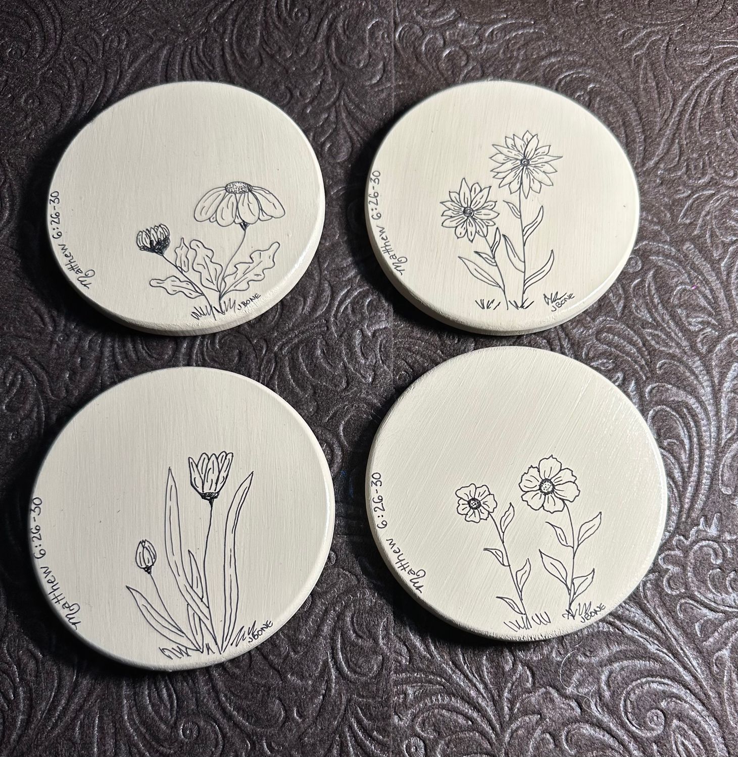 Hand painted Coaster set