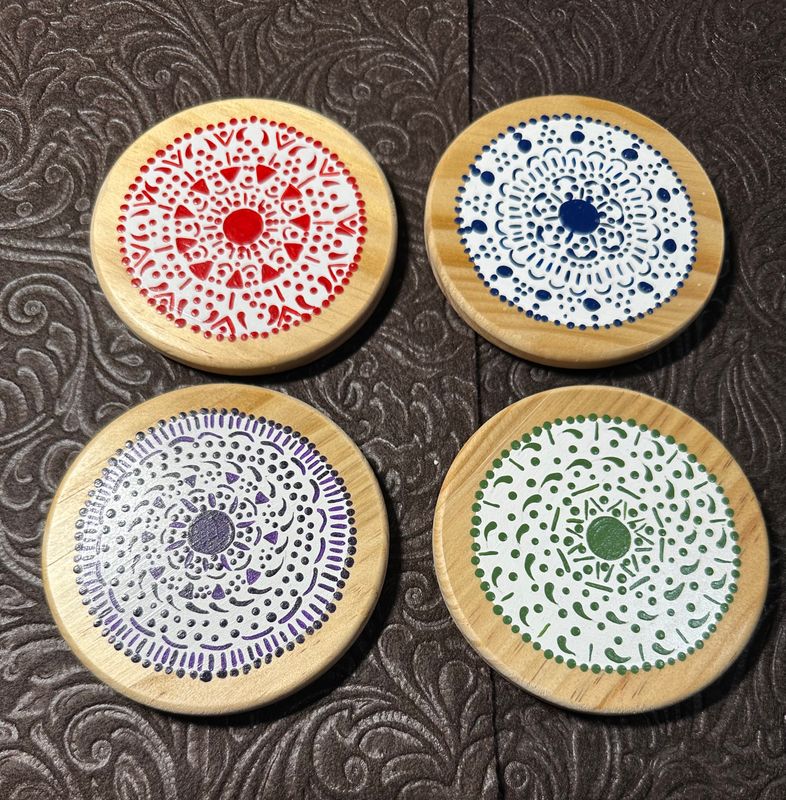 Hand painted Coaster Set