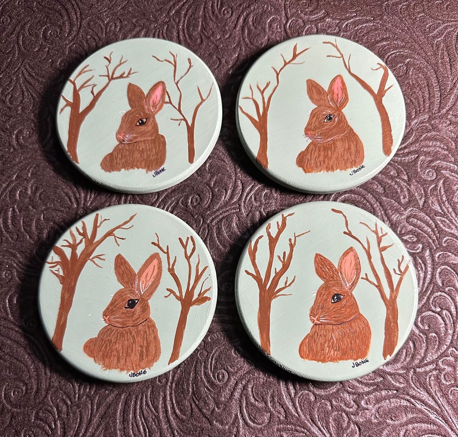 Hand painted Coaster set