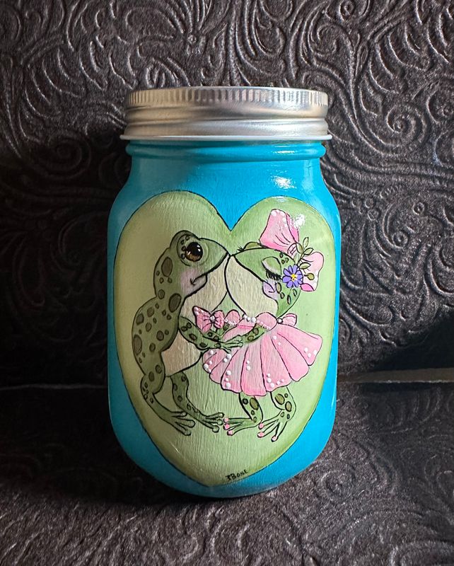 Hand painted Mason Jar