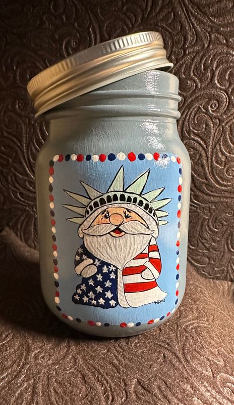 Hand painted Mason Jar
