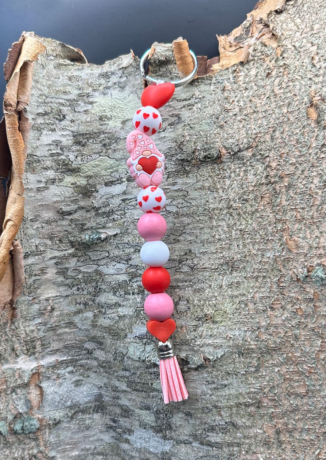 Valentine Beaded Keychain