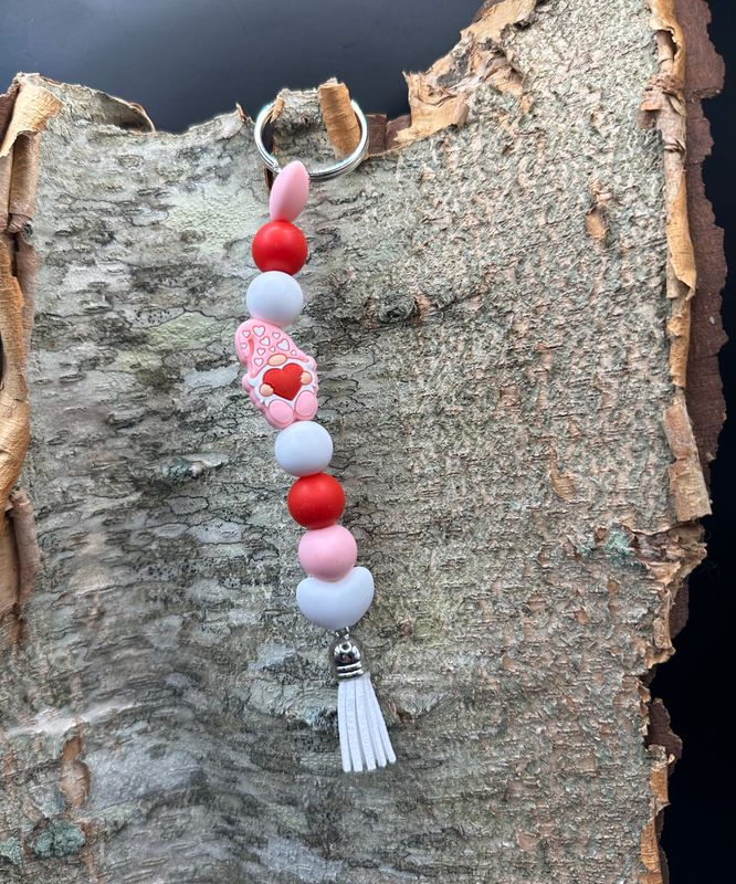Valentine Beaded Keychain