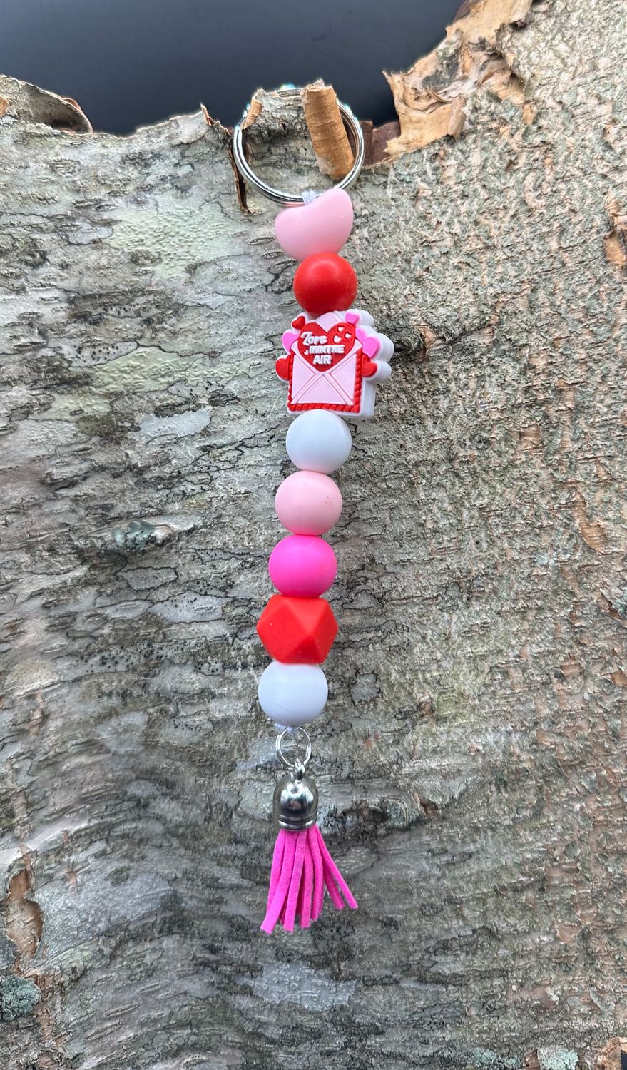 Valentine Beaded Keychain