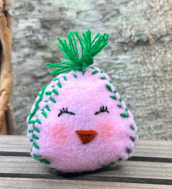 Hand Sewn/ Embroidered Chick