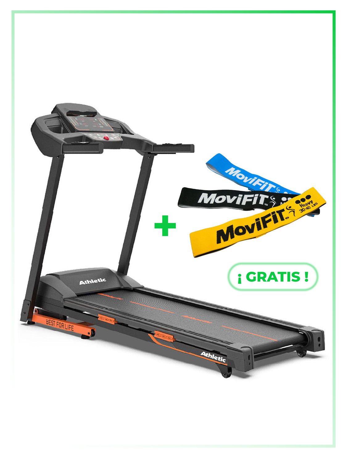 610T ADVANCED PLUS TROTADORA RESIDENCIAL ATHLETIC + KIT DE BANDAS EN TELA