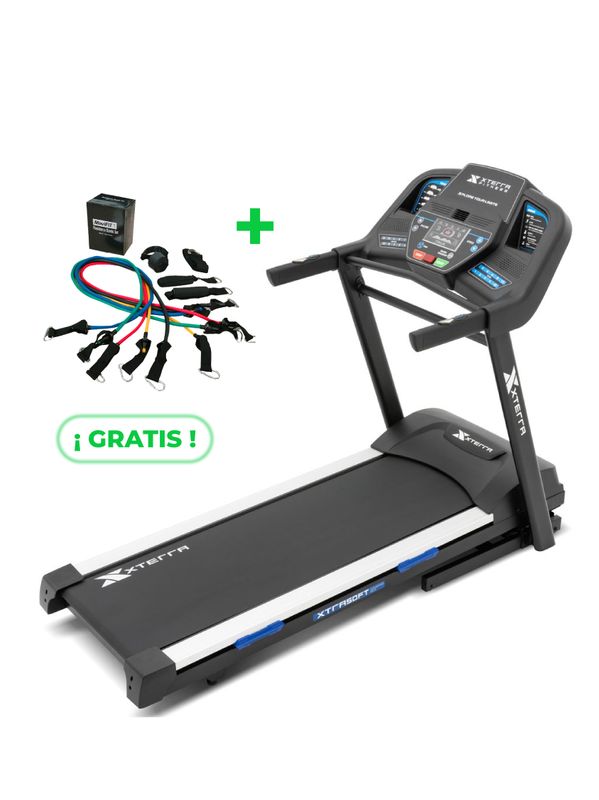 TR85 TROTADORA XTERRA FITNESS (MOTOR 3.5 HP SIN ESCOBILLAS) + SET DE BANDAS TUBULARES