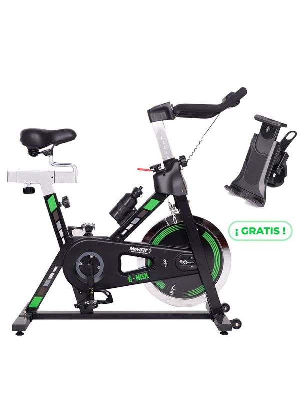 BICICLETA PARA SPINNING MOVIFIT G-MISIL + SOPORTE PARA CELULAR Y TABLET