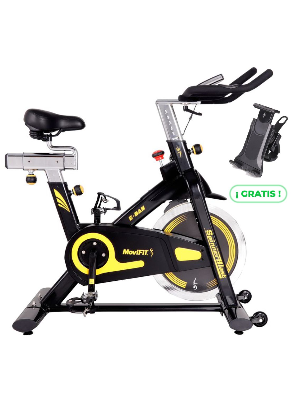 BICICLETA SPINNING PROFESIONAL E-BAN + SOPORTE PARA CELULAR Y TABLET