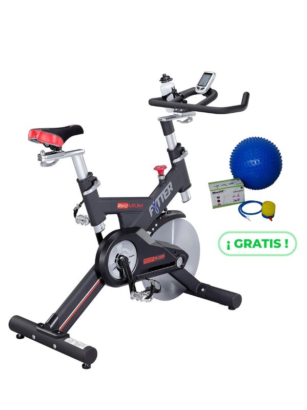 RI-09R BICICLETA TIPO SPINNING INSTITUCIONAL RIDER FYTTER BY MOVIFIT + BALÓN PILATE PUYAS 55 CM