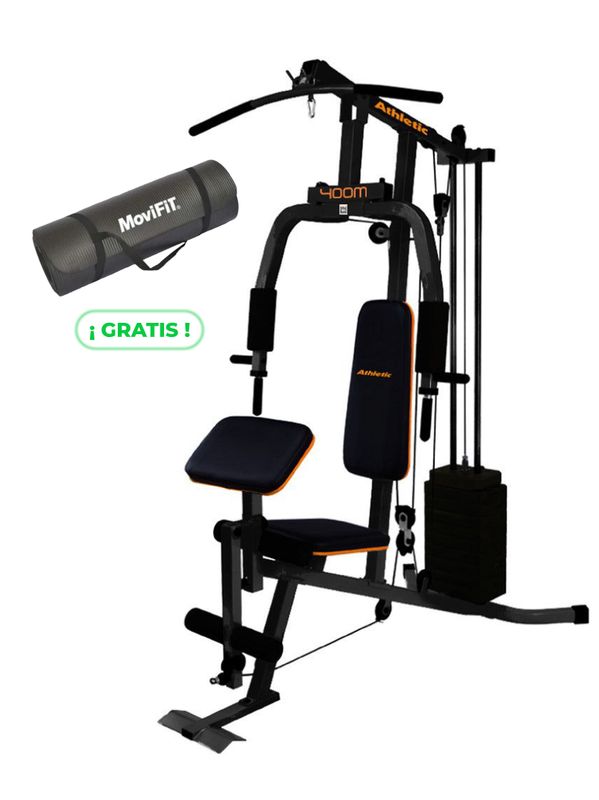400M MULTIGIMNASIO ATHLETIC + COLCHONETA YOGA NEGRA MOVIFIT
