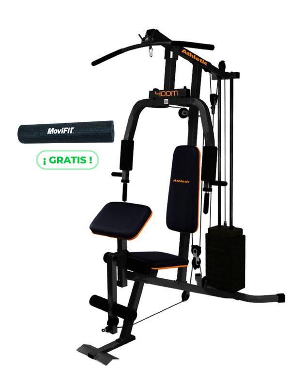 400M MULTIGIMNASIO ATHLETIC + COLCHONETA YOGA NEGRA MOVIFIT