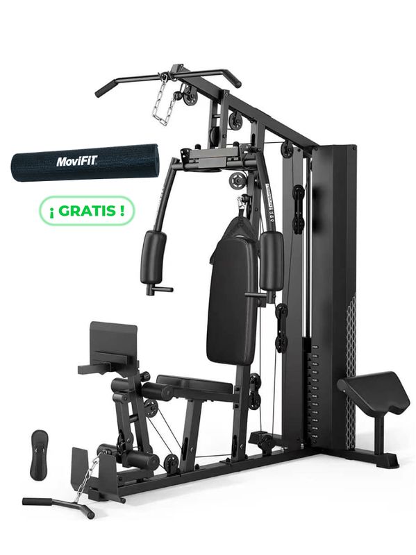 LD6001 MULTIGIMNASIO MOVIFIT 1 ESTACIÓN + COLCHONETA YOGA NEGRA