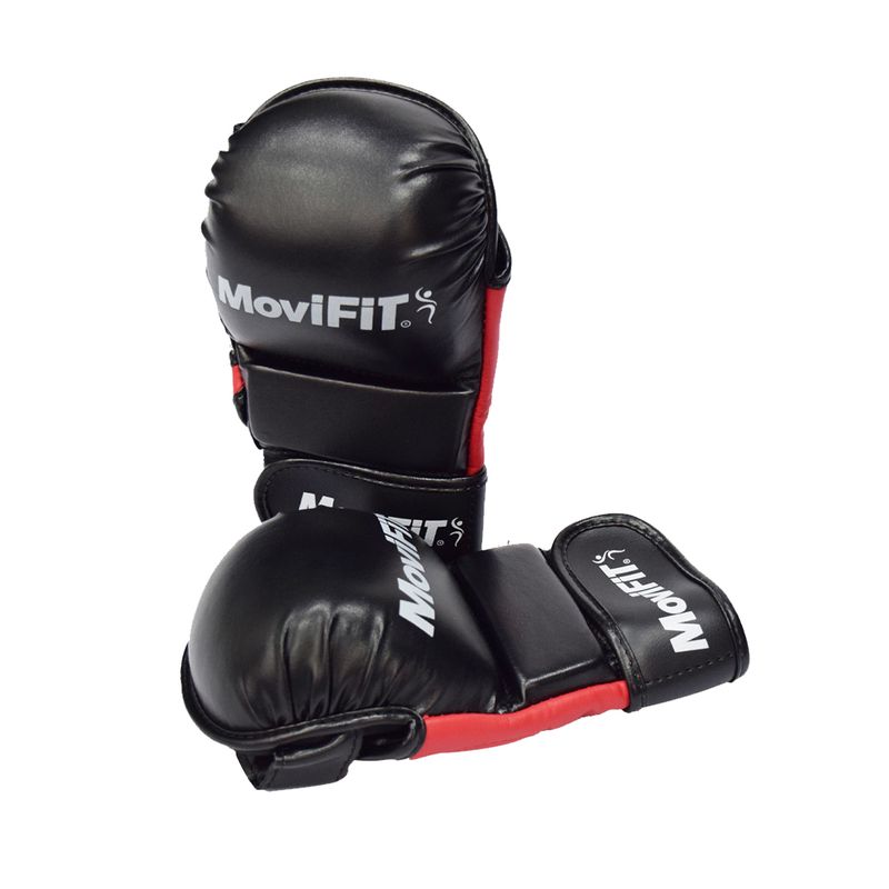 GUANTE DE MMA NEGRO/ROJO HIBRIDO AMATEUR TALLA L