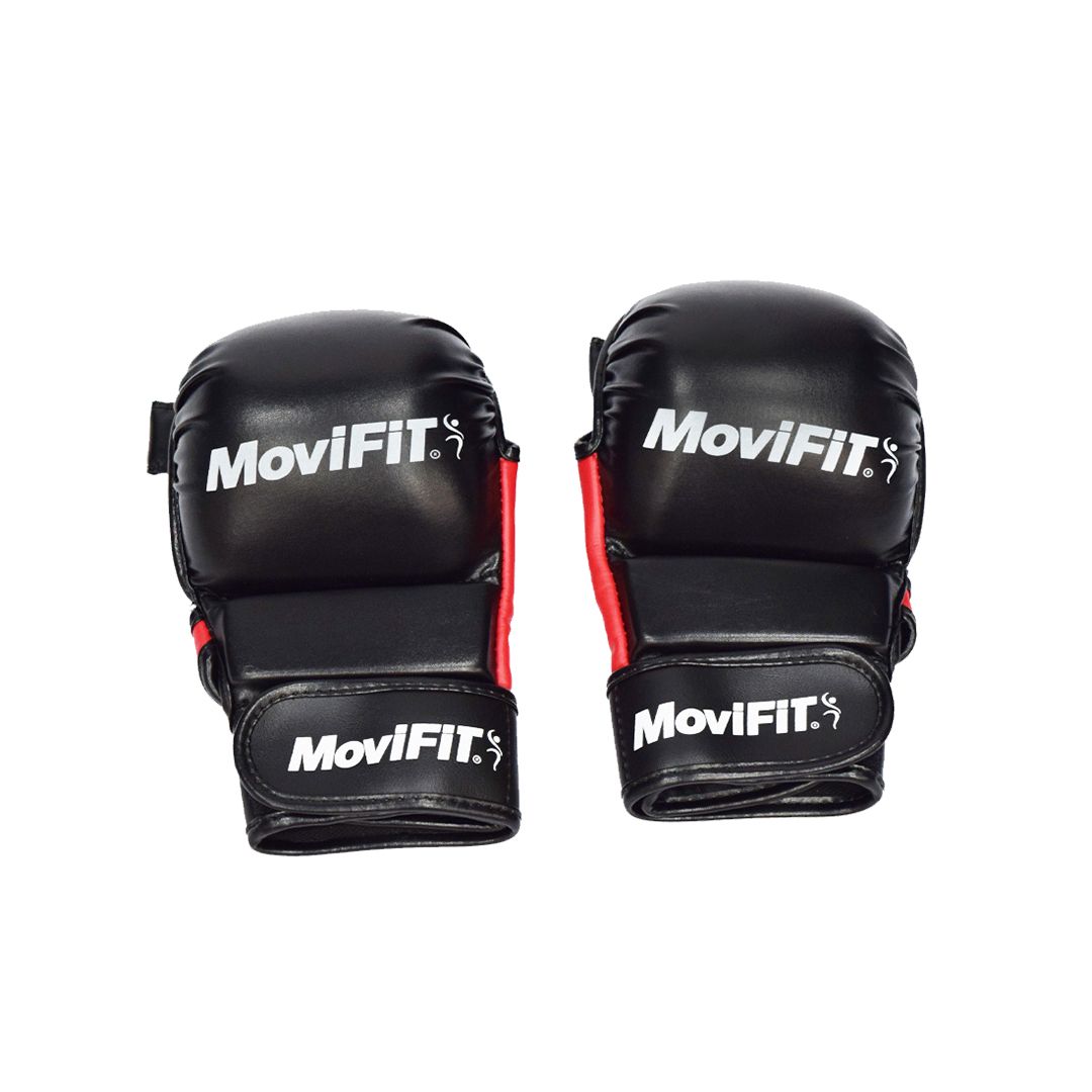 GUANTE DE MMA NEGRO/ROJO HIBRIDO AMATEUR TALLA L