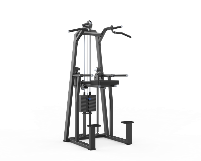 MOV-309T (JN3009T) DOMINADAS Y FONDOS ASISTIDOS DOBLE FUNCIÓN (DIP / CHIN ASSIST) SERIE CROSS X MOVIFIT (TORRE DE PESAS 88 KG)