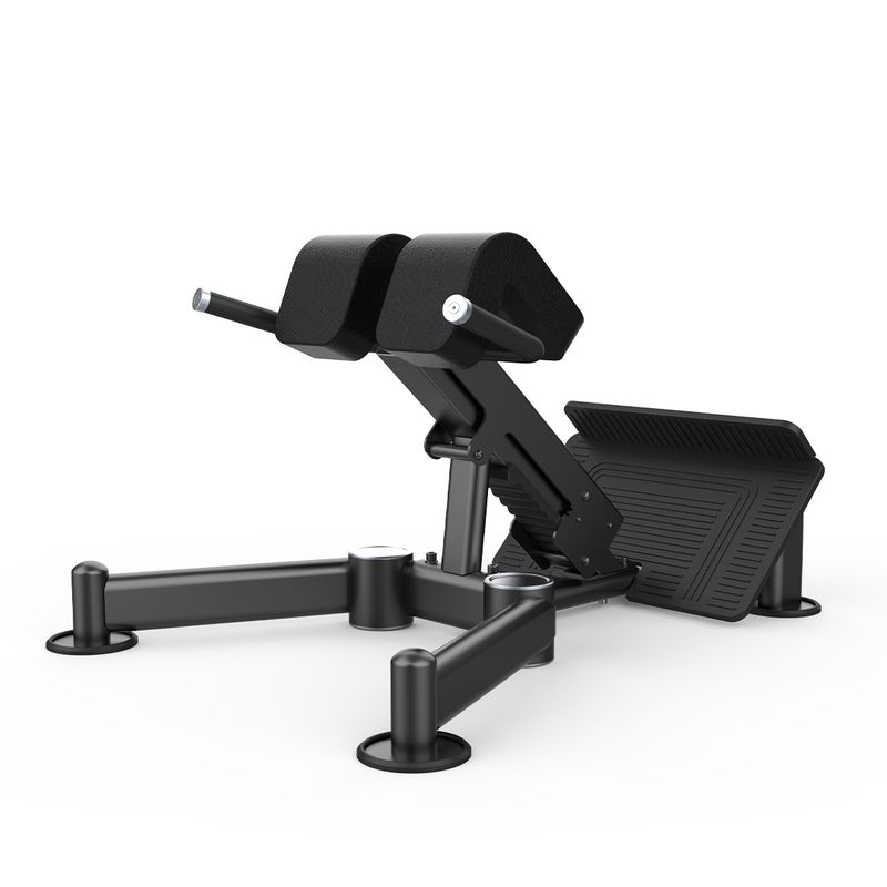 MOV-645U (U2045) BANCO HIPEREXTENSION LUMBAR (BACK EXTENSION) PRESTIGE MOVIFIT (ESTRUCTURA EN TUBERÍA PLANA Y OVALADA COLOR NEGRO)