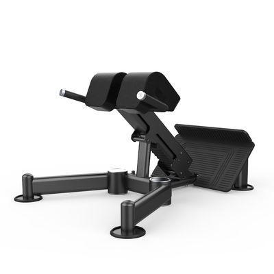 MOV-645U (U2045) BANCO HIPEREXTENSION LUMBAR (BACK EXTENSION) PRESTIGE MOVIFIT (ESTRUCTURA EN TUBERÍA PLANA Y OVALADA COLOR NEGRO)
