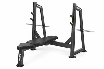 MOV-643 (U3043) BANCO PECHO PLANO OLÍMPICO (OLYMPIC FLAT BENCH) MOVIFIT (COLOR NEGRO)