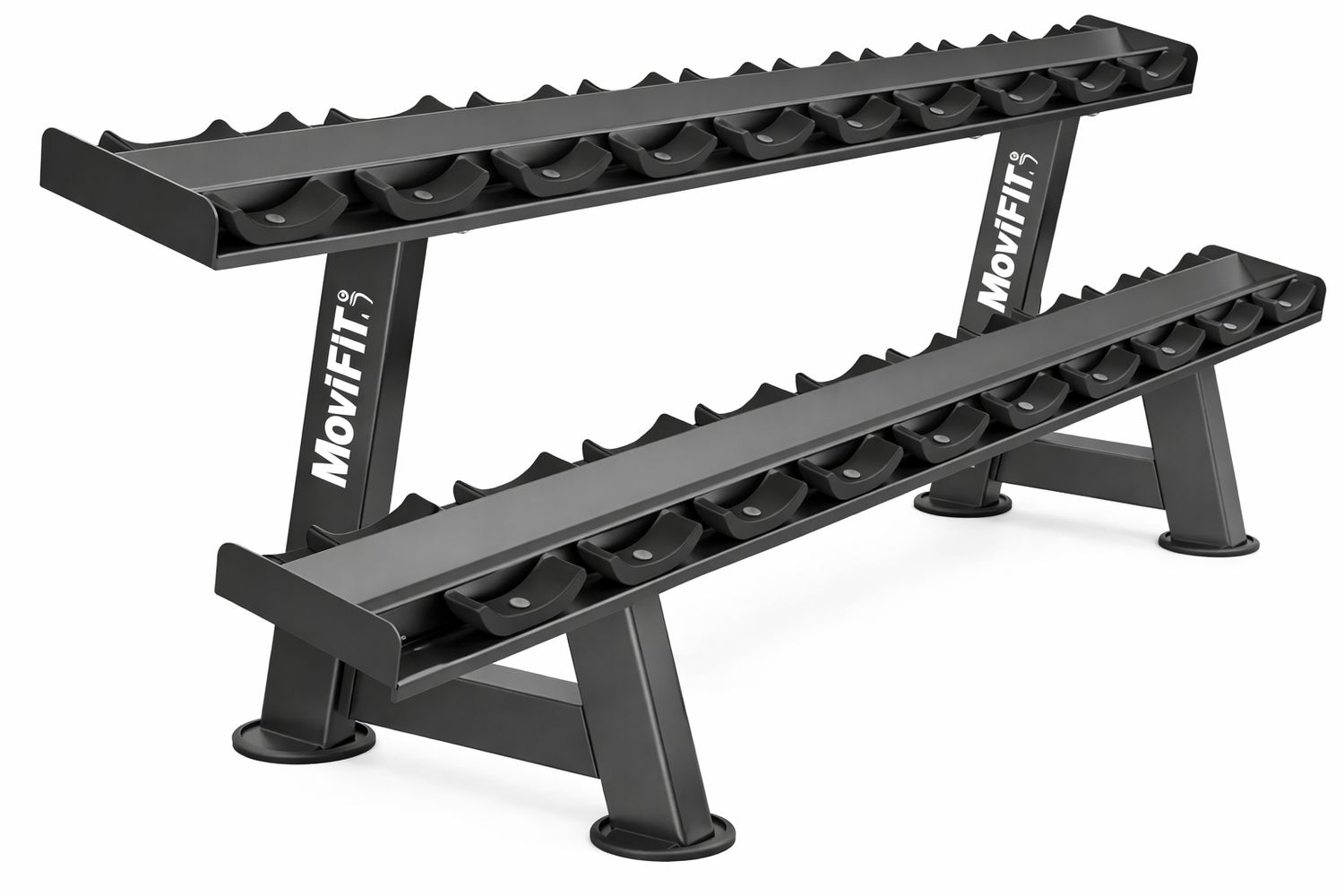 MOV-677 (U3077) SOPORTE PARA 10 PARES DE MANCUERNAS EN 2 NIVELES (2-TIER DUMBBELL RACK) MOVIFIT
