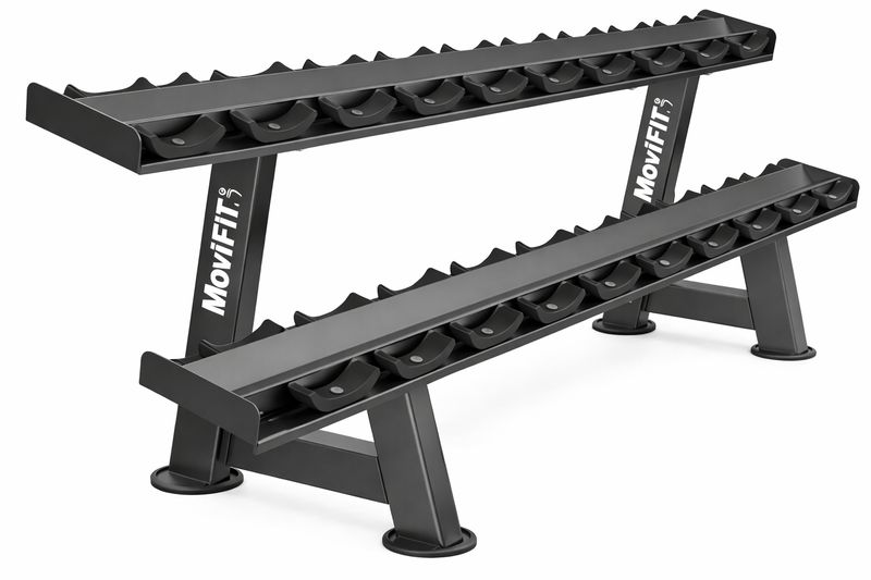 MOV-677 (U3077) SOPORTE PARA 10 PARES DE MANCUERNAS EN 2 NIVELES (2-TIER DUMBBELL RACK) MOVIFIT