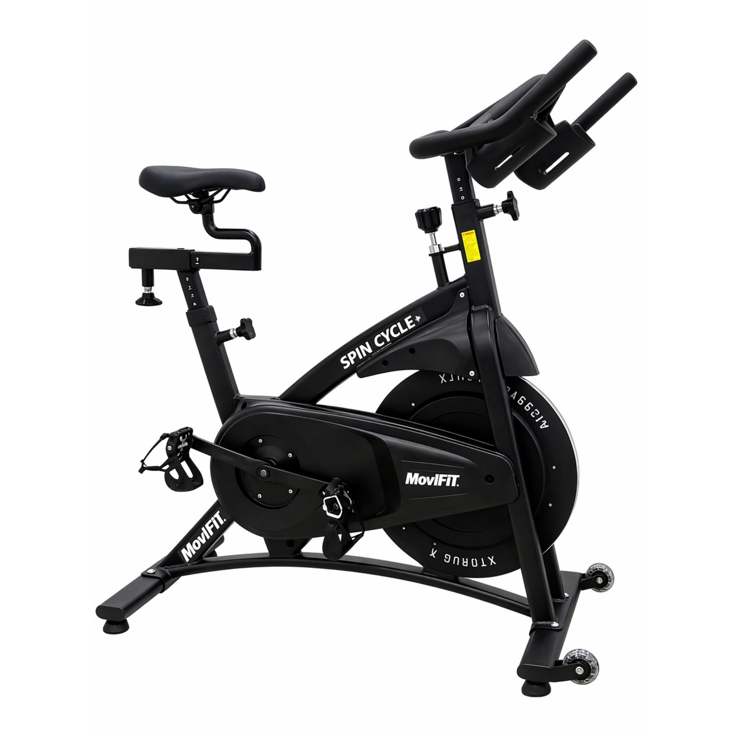 MOVIFIT® SPIN CYCLE+ Black Edition – Bicicleta de Spinning Profesional Con Resistencia Magnética Uso Comercial Sin Consola