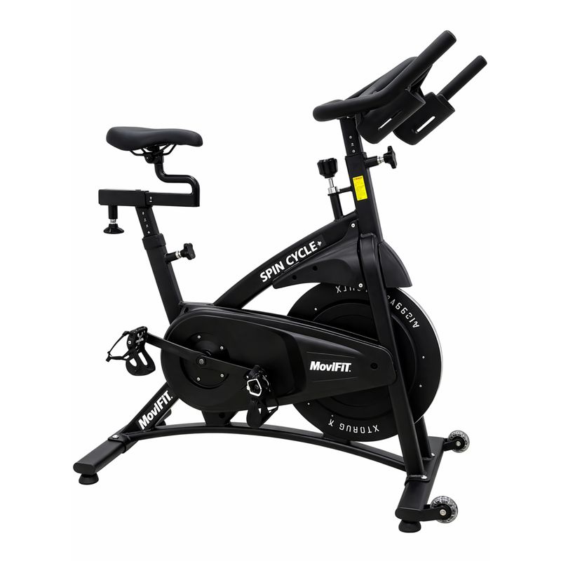 MOVIFIT® SPIN CYCLE+ Black Edition – Bicicleta de Spinning Profesional Con Resistencia Magnética Uso Comercial Sin Consola