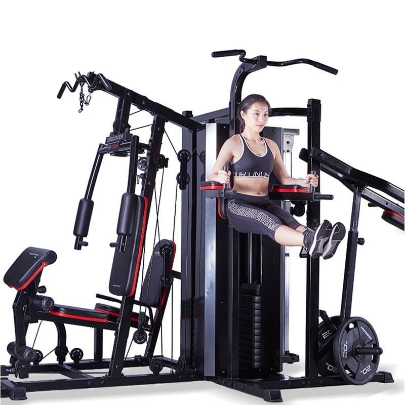 Multigimnasio MS651S 5 Estaciones, Prensa Piernas, Bolsa Boxeo, Sentadillas, 2 Torres 72 Kg