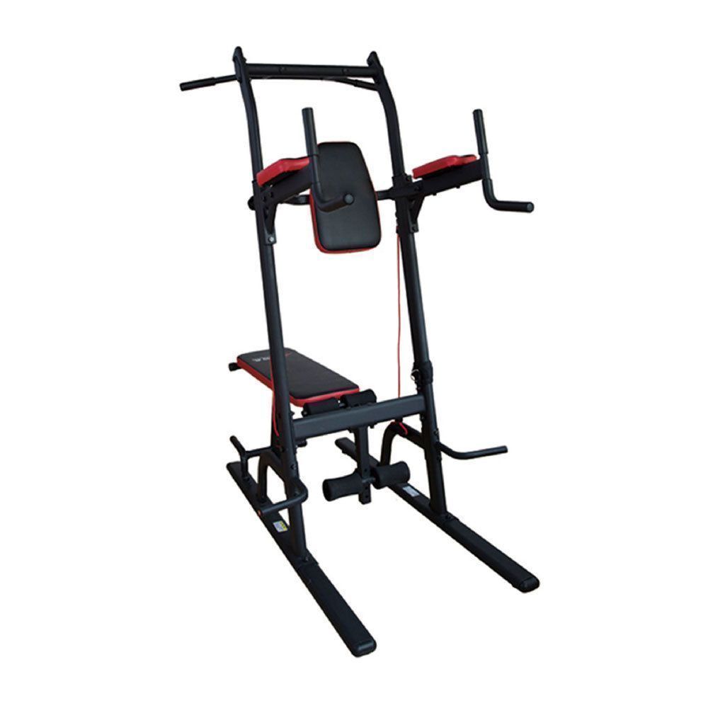 Soporte Premium Multiejercicios MS530, Dominadas, Fondos, Abdomen Aéreo y Banco Abdominal