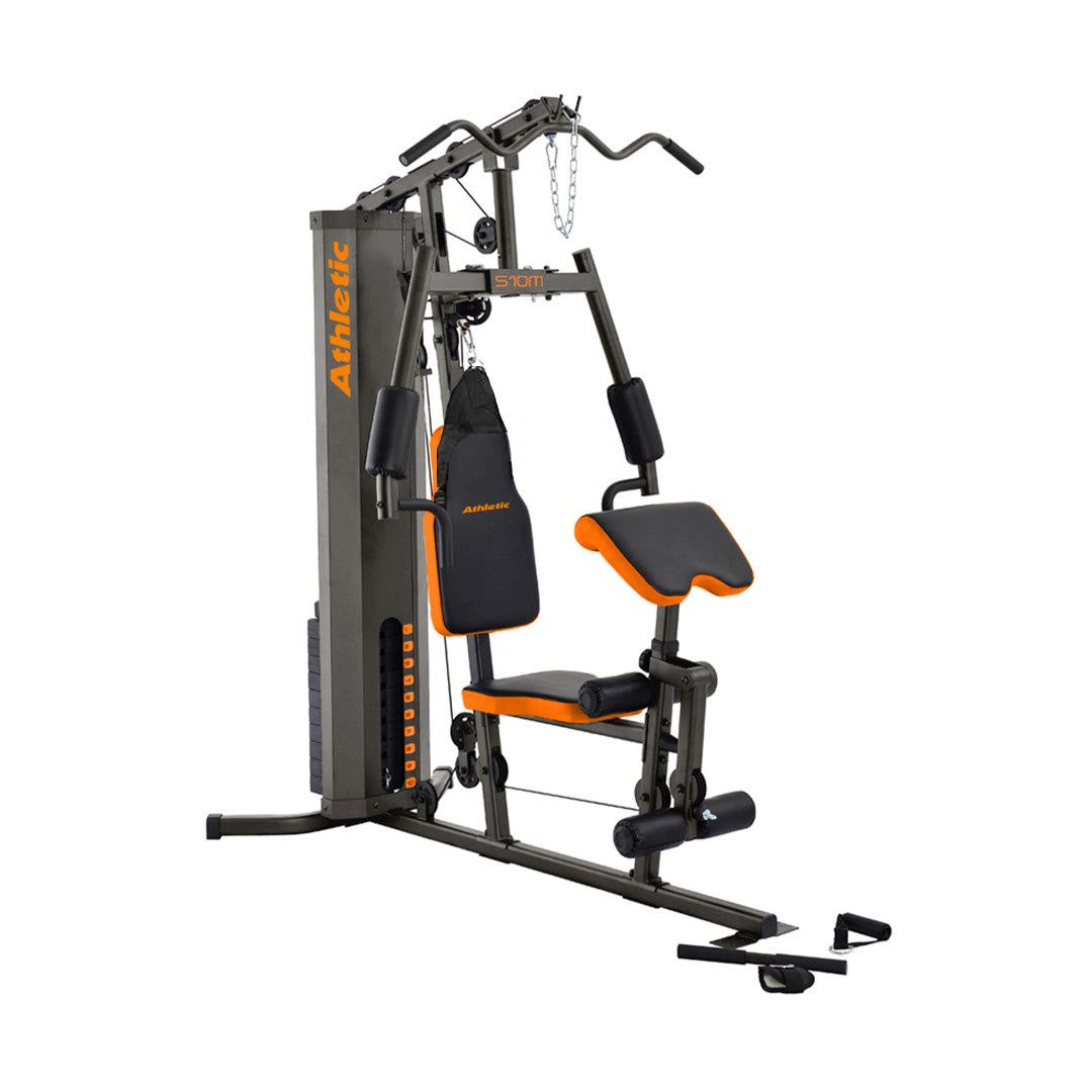 Multigimnasio Premium 510M (150 Lbs) Cubierta Metálica, Predicador, Polea Media, Accesorios
