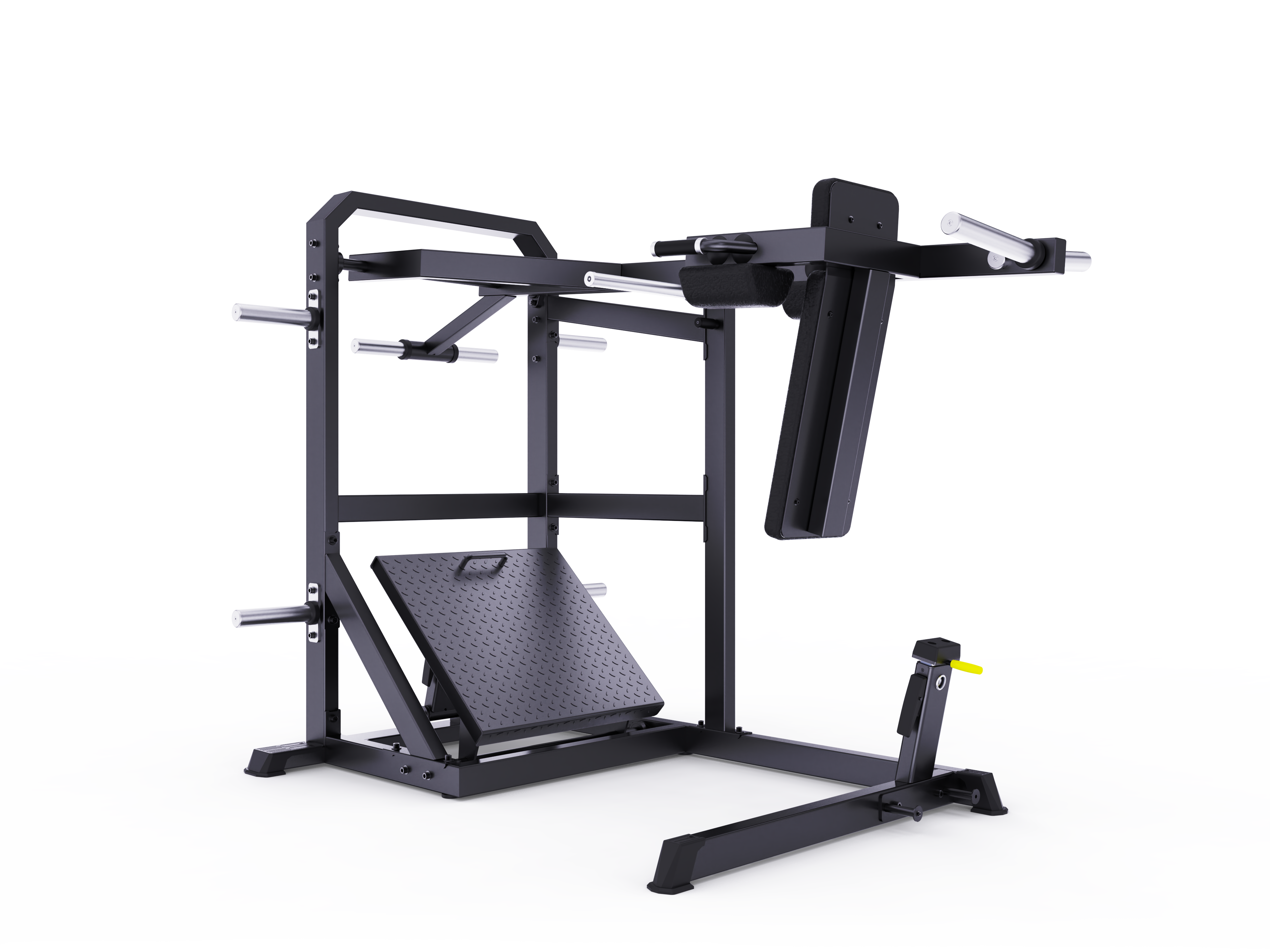 MOV-A610 (A610) SENTADILLA PÉNDULO (PENDULUM SQUAT) CARGA CON DISCOS MOVIFIT (COLOR NEGRO)
