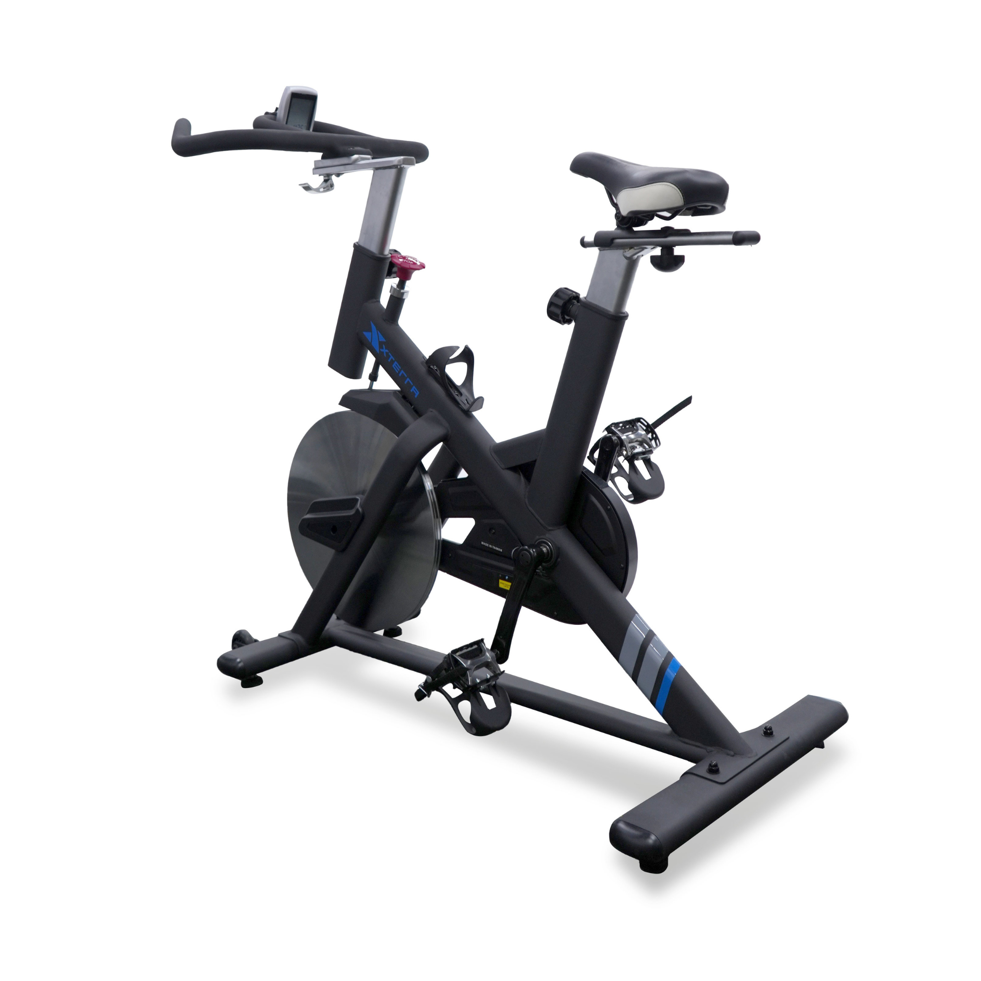 Bicicleta de Spinning MB550 con 4 Sistemas de Multiposición, Consola Inalámbrica, Uso Residencial e Institucional