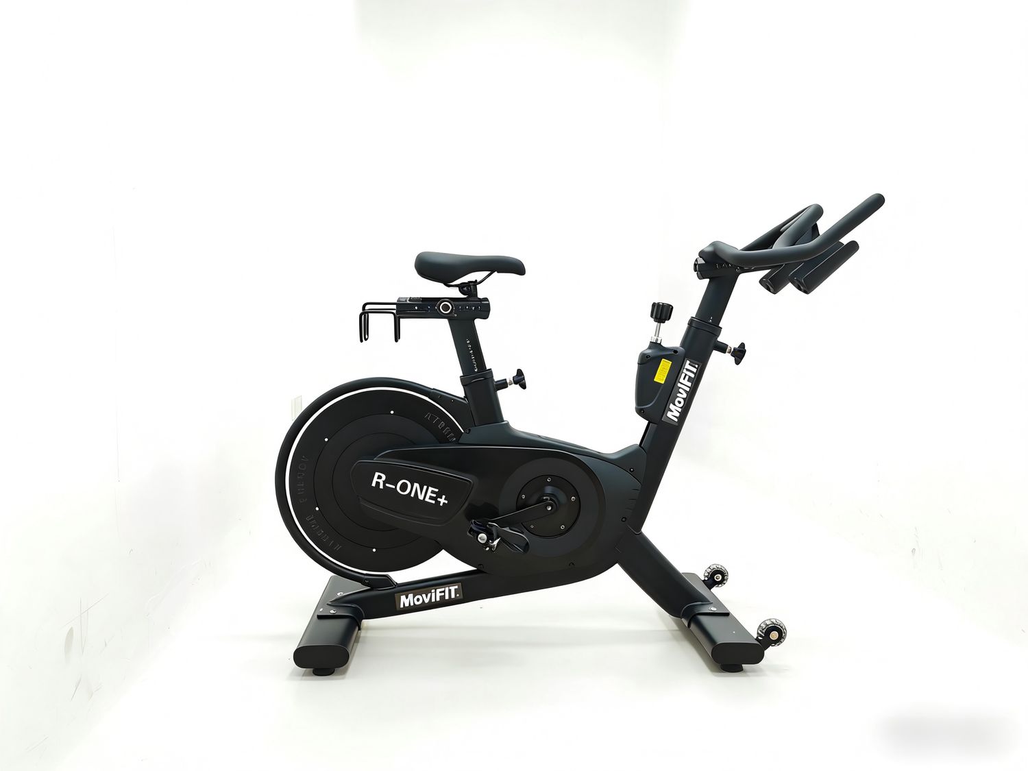MOVIFIT® R-ONE+ Black Edition Premium Bicicleta Estática Tipo Spinning Profesional Sin Consola