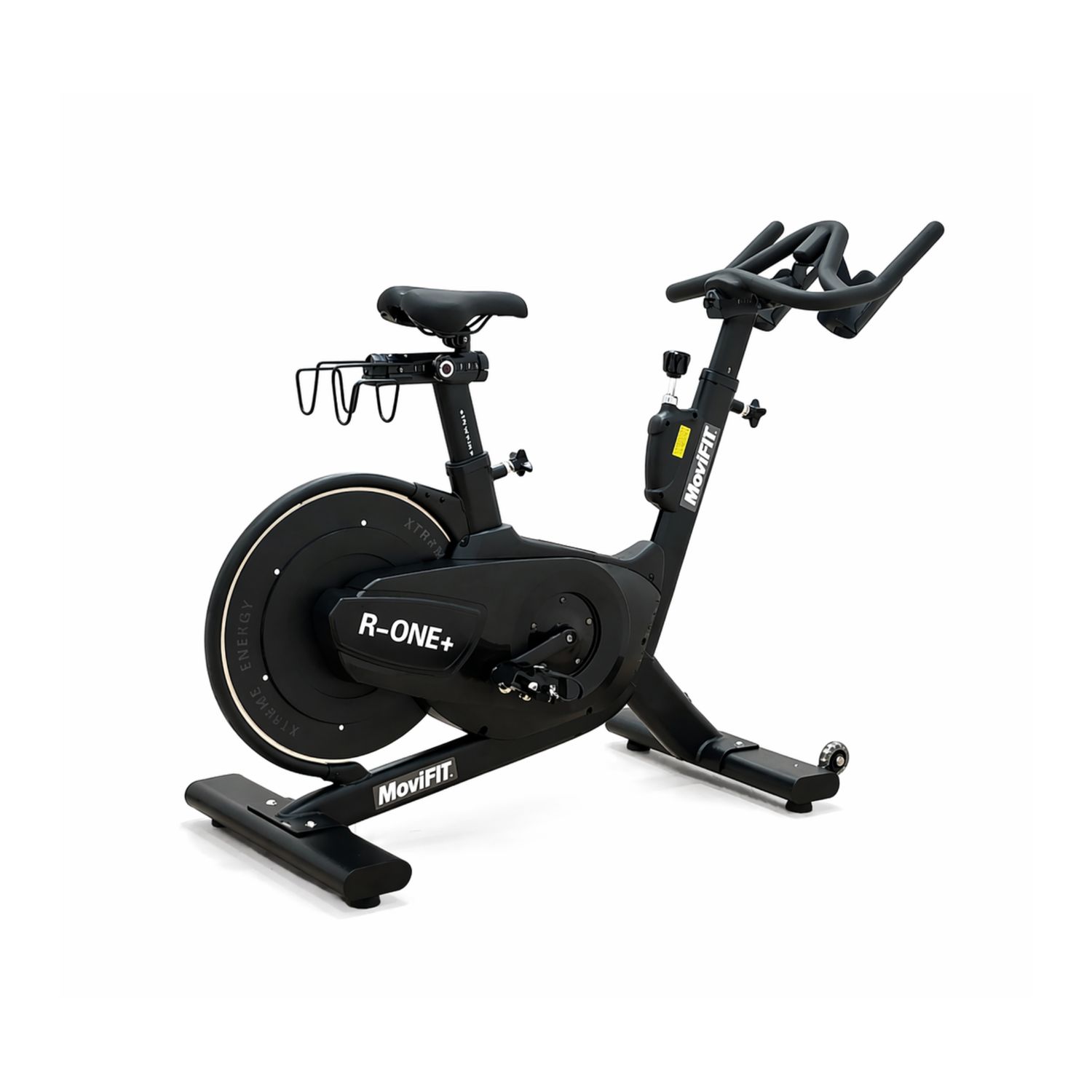 MOVIFIT® R-ONE+ Black Edition Premium Bicicleta Estática Tipo Spinning Profesional Sin Consola