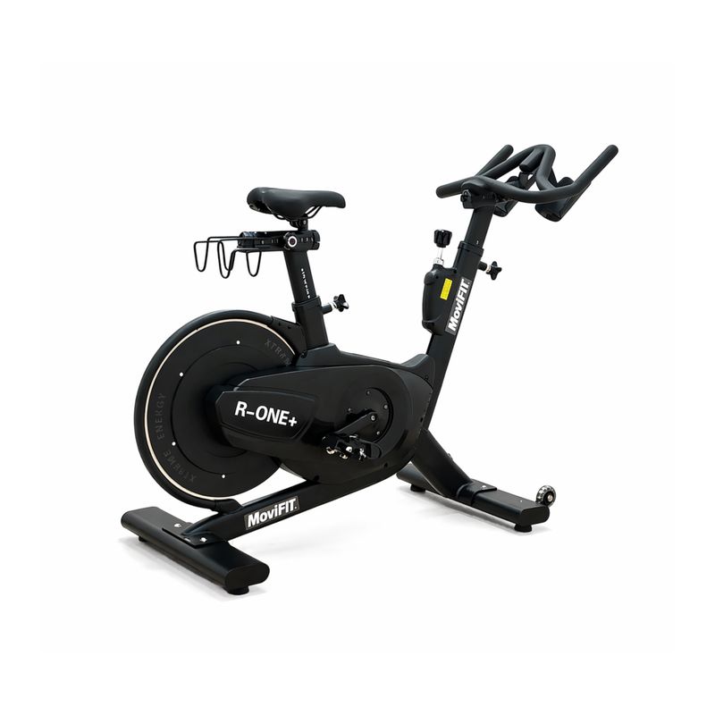 MOVIFIT® R-ONE+ Black Edition Premium Bicicleta Estática Tipo Spinning Profesional Sin Consola