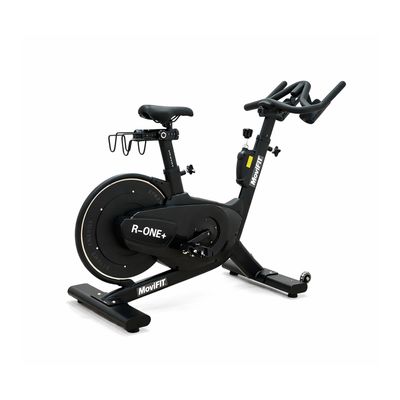 MOVIFIT® R-ONE+ Black Edition Premium Bicicleta Estática Tipo Spinning Profesional Sin Consola